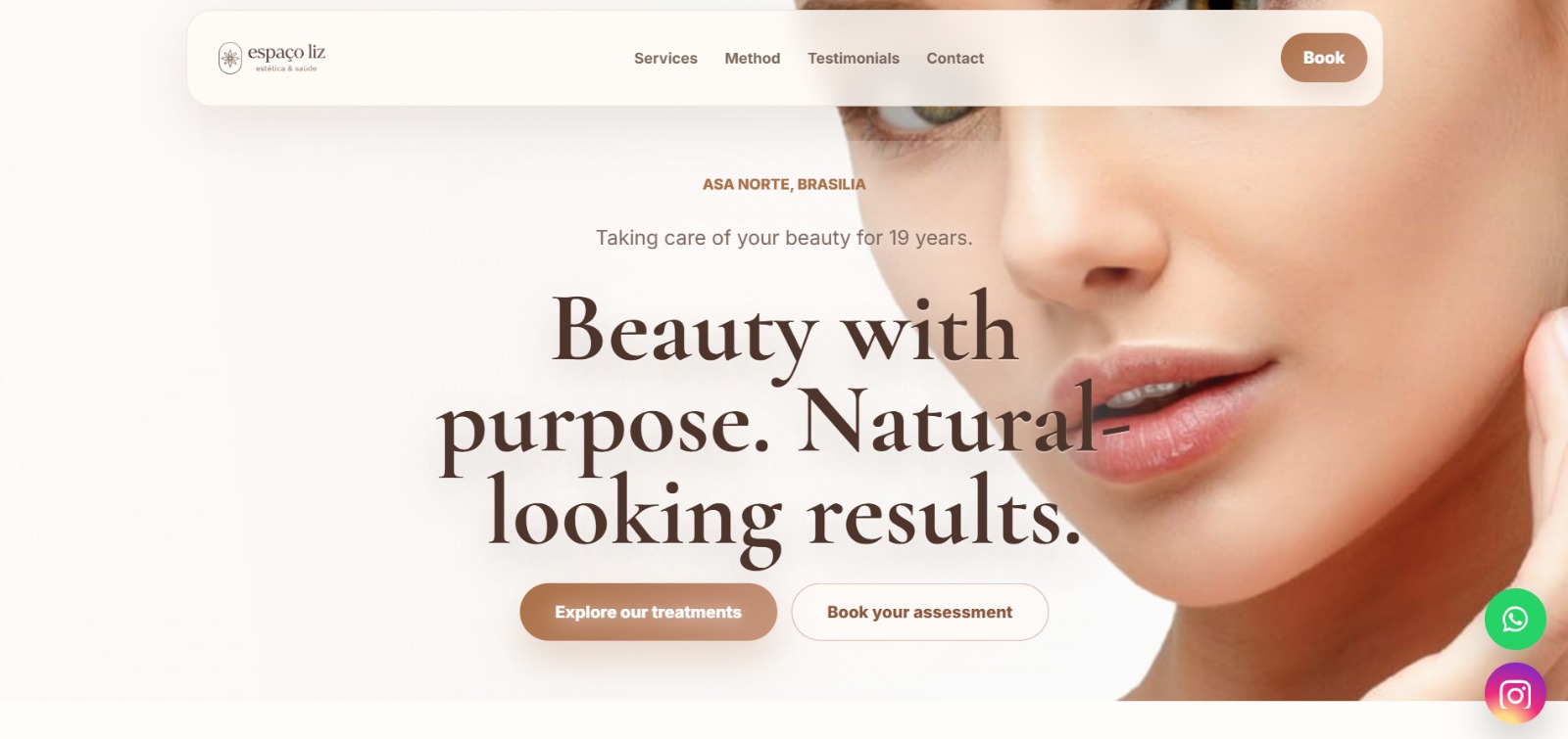 Espaco Liz Aesthetics EUA website